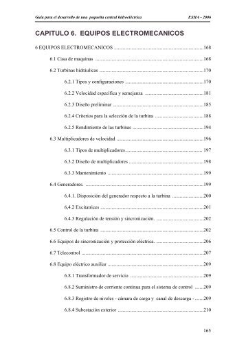 CAPITULO 6. EQUIPOS ELECTROMECANICOS - ESHA