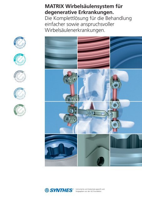 MATRIX Wirbelsäulensystem für degenerative ... - Synthes