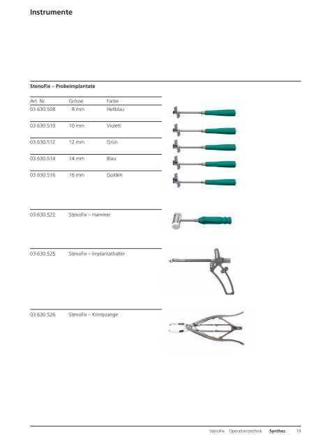 StenoFix. Interspinale Distraktion nach operativer ... - Synthes