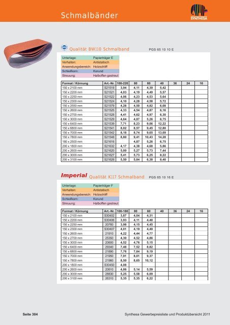 PREISKATALOG/PRODUKTÃBERSICHT 2011 - Capatect