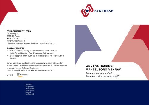 ONDERSTEUNING MANTELZORG VENRAY - Synthese