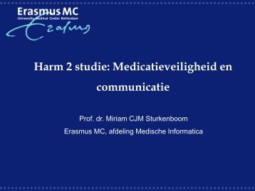 Harm 2 studie: Medicatieveiligheid en communicatie - SynthesHIS
