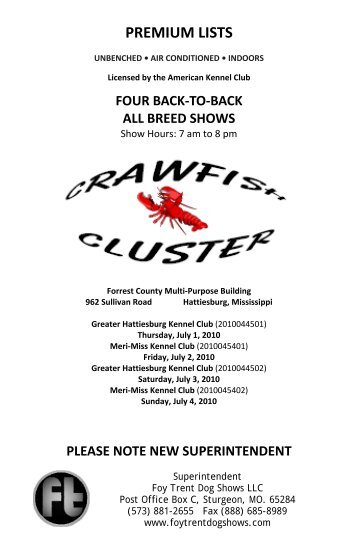 PL Crawfish Cluster 2010.pub - Foy Trent Dog Shows