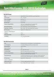 Spezifikationen SEC-3010 Hydrodyn - ERC Gmbh