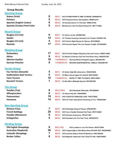 Sunday Foy Trent Dog Shows