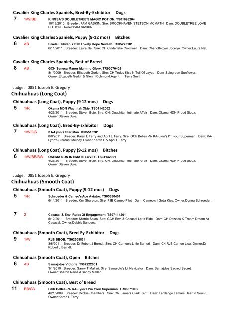 Results NARK sun 2012 - Foy Trent Dog Shows