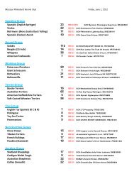 Results - Foy Trent Dog Shows