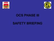 OCS PHASE III SAFETY BRIEFING - Washington Army National Guard