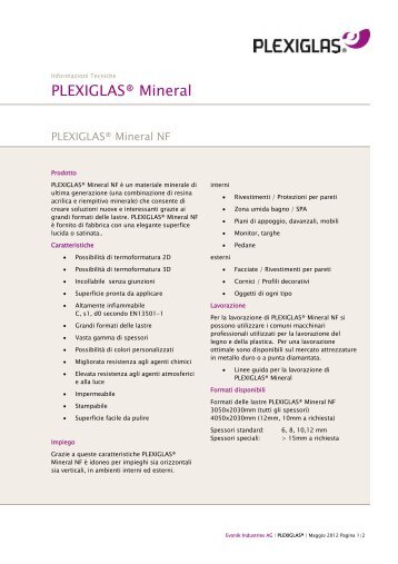 PLEXIGLAS Mineral NF - PLEXIGLASÂ® Mineral