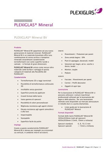 PLEXIGLAS Mineral BV - PLEXIGLASÂ® Mineral