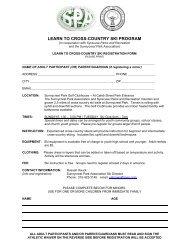 LEARN TO CROSS-COUNTRY SKI PROGRAM - City of Syracuse