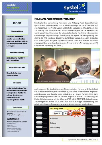 Newsletter 10-09-2009 2 30-10-2009 - systel