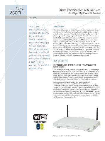 3com officeconnect adsl wireless 54mbps 11g firewall router driver