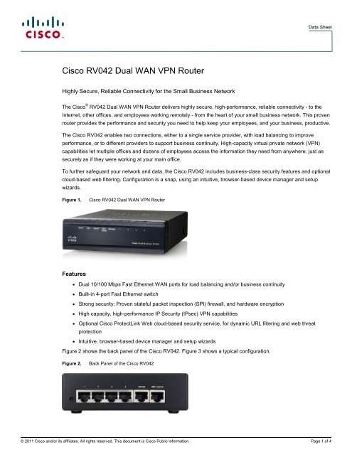 Cisco RV042 Dual WAN VPN Router