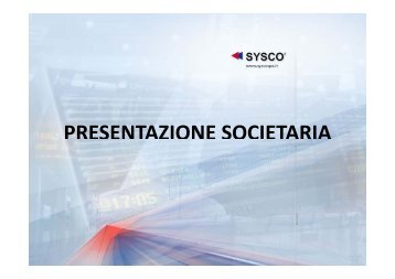 PRESENTAZIONE SOCIETARIA - Sysco SpA