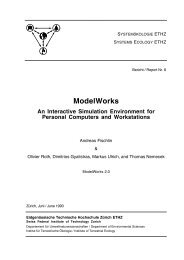 Report - Terrestrial Systems Ecology - ETH ZÃ¼rich