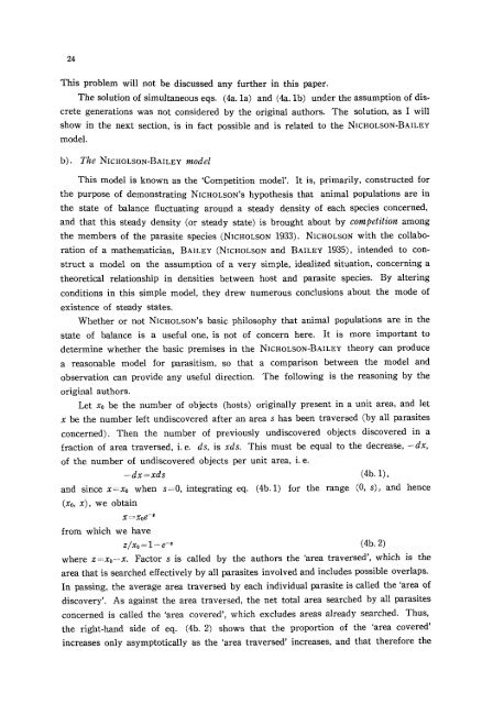 A comparative study of models for predation and parasitism