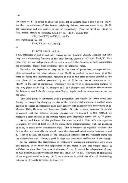 A comparative study of models for predation and parasitism