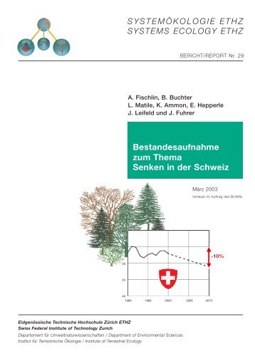 Bestandesaufnahme zum Thema Senken in der Schweiz