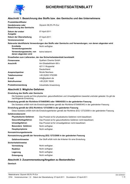 AP Glycerin 99,5% - 1 Liter, Rein Pflanzlich, Für Kosmetik Und Hautpflege