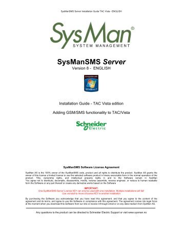 Sms From Tac Vista ENG - SysMan AS