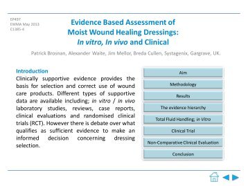 Evidence Based Assessment of Moist Wound Healing ... - Systagenix