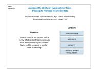 Assessing the ability of hydropolymer foam dressings to ... - Systagenix