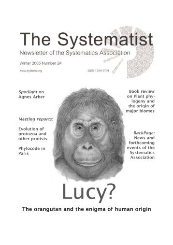 The Systematist 24.qxd - Systematics Association