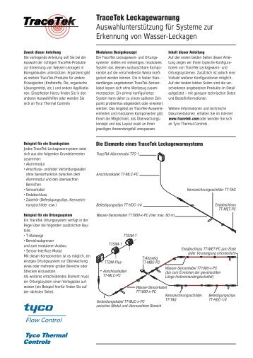 TraceTek Leckagewarnung - Leckagewarn- und Ortungssystem ...