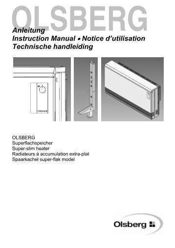 Anleitung Instruction Manual â¢ Notice d'utilisation ... - Olsberg