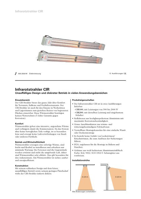 Infrarotstrahler CIR - Systec Therm AG
