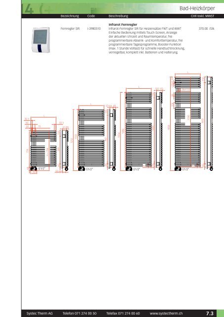 Preisliste Bad-HeizkÃ¶rper - Systec Therm AG