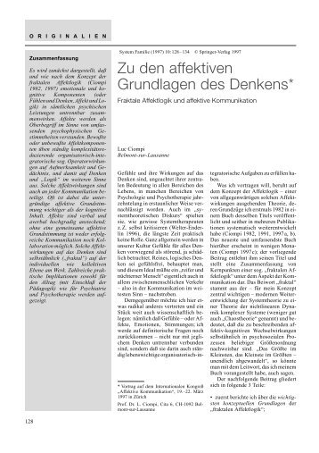 Zu den affektiven Grundlagen des Denkens* - Systemagazin