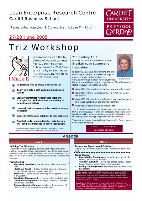 Triz Workshop - June 2005.pub - Systematic Innovation, TRIZ
