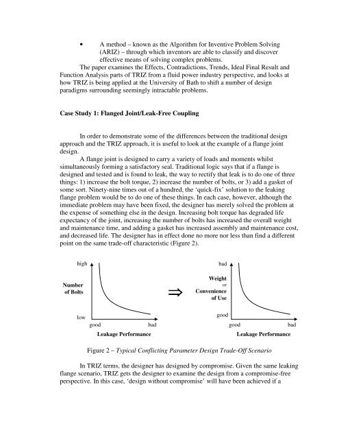 TRIZ-Based Root Cause Failure Analysis For Hydraulic Systems