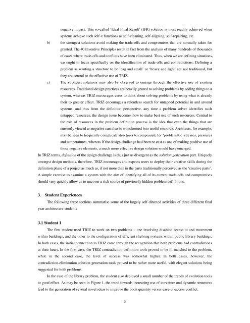 Using TRIZ In Architecture: First Steps - Systematic Innovation