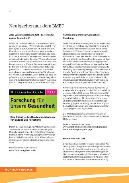 Das Magazin - Ausgabe 03 - Systembiologie