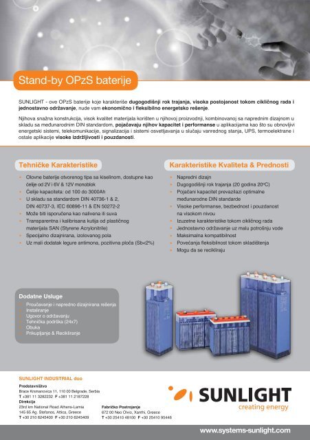 OPzS_Batteries SER 1 - Systems Sunlight S.A.