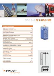 OPzS Cell 2V 6 OPzS 300 - Systems Sunlight S.A.