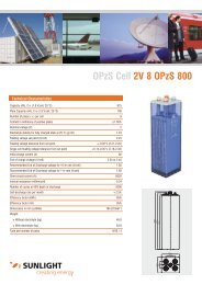 OPzS Cell 2V 8 OPzS 800 - Systems Sunlight S.A.