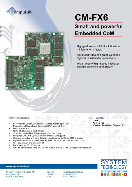 CM-FX6 - System Technology Sweden AB