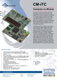 CM-iTC Computer-on-Module - System Technology Sweden AB