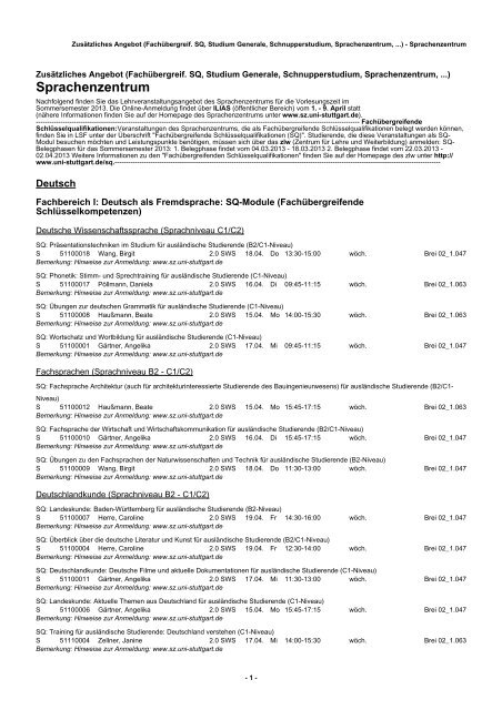 Kurse pdf - Sprachenzentrum