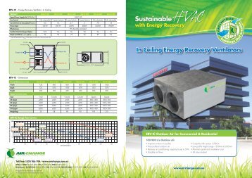 In Ceiling Energy recovery Ventilators Sustainable with ... - Air Change