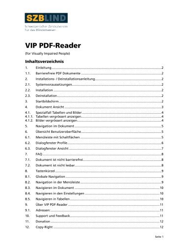 Download Handbuch deutsch - SZB Schweizerischer Zentralverein ...
