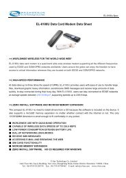 6170u USB GPRS EDGE Dongle Datasheet - E-Lins