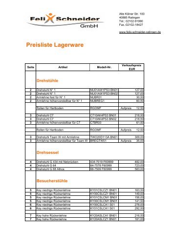 Lagerware___Preisliste_2008.pdf herunterladen - Felix Schneider