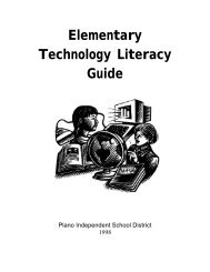 Elementary Technology Literacy Guide (PDF) - K12 - Plano ISD ...