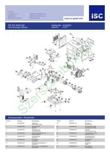 RT-PG 5000 DD Artikel-Nr.: 4152353 Komponenten / Ersatzteile