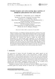 Ultrafast dynamics and carrier-envelope phase sensitivity of ...